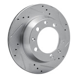 R1 77-88 Porsche 924 Rear Right Drilled & Slotted Silver Brake Rotor