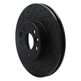 R1 98-02 Ford Crown Victoria Front Left Drilled & Slotted Black Brake Rotor
