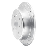 R1 04-10 Chevrolet Optra (USA/Canada) Rear Right Drilled & Slotted Silver Brake Rotor