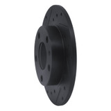 R1 02-06 Audi A4 (USA/Canada) Rear Left Drilled & Slotted Black Brake Rotor