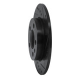 R1 01-06 Audi TT Quattro Rear Right Drilled & Slotted Black Brake Rotor
