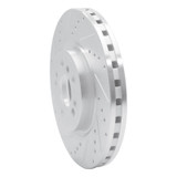 R1 12-18 Mercedes-Benz ML350 Front Left Drilled & Slotted Silver Brake Rotor