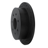 R1 97-04 Ford F-150 4WD Rear Right Drilled & Slotted Black Brake Rotor