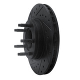 R1 95-97 Ford Ranger (USA/Canada) Front Left Drilled & Slotted Black Brake Rotor