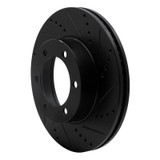 R1 00-07 Toyota SEQUOIA Front Right Drilled & Slotted Black Brake Rotor