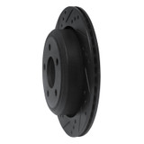 R1 10-11 Ford Ranger (USA/Canada) Rear Left Drilled & Slotted Black Brake Rotor
