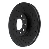 R1 99-03 Ford Windstar Front Right Drilled & Slotted Black Brake Rotor