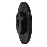 R1 04-06 Nissan Sentra Front Right Drilled & Slotted Black Brake Rotor
