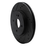 R1 11-15 Mazda 2 (Mexico) Front Left Drilled & Slotted Black Brake Rotor
