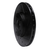 R1 12-18 Ford C-MAX Front Right Drilled & Slotted Black Brake Rotor