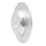 R1 03-06 Mercedes-Benz S430 Rear Left Drilled & Slotted Silver Brake Rotor