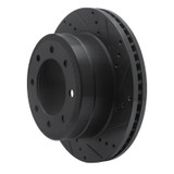 R1 11-22 Ford F-350 Super Duty 4WD Rear Right Drilled & Slotted Black Brake Rotor