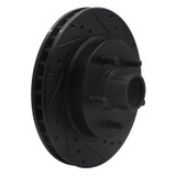 R1 88-94 Chevrolet C1500 Front Right Drilled & Slotted Black Brake Rotor