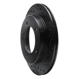 R1 91-98 Chevrolet Tracker Front Right Drilled & Slotted Black Brake Rotor