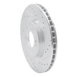 R1 00-09 Honda S2000 Front Right Drilled & Slotted Silver Brake Rotor