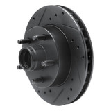 R1 95-97 Ford Ranger (USA/Canada) Front Left Drilled & Slotted Black Brake Rotor