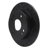 R1 92-97 Acura CL Rear Left Drilled & Slotted Black Brake Rotor