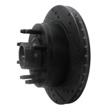 R1 95-07 Ford E-150 Econoline Front Right Drilled & Slotted Black Brake Rotor