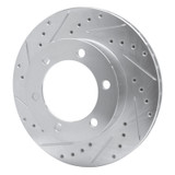 R1 95-04 Toyota 4Runner Front Left Drilled & Slotted Silver Brake Rotor