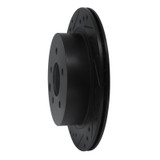 R1 93-01 Infiniti Q45 Rear Left Drilled & Slotted Black Brake Rotor