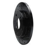 R1 04-16 Buick Allure Rear Right Drilled & Slotted Black Brake Rotor