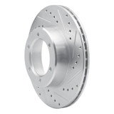 R1 86-95 Toyota Pickup Front Right Drilled & Slotted Silver Brake Rotor