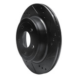 R1 08-10 Chevrolet Cobalt Rear Right Drilled & Slotted Black Brake Rotor