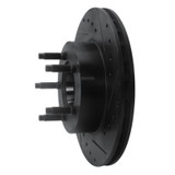 R1 93-94 Ford Explorer Front Right Drilled & Slotted Black Brake Rotor