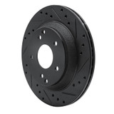 R1 88-96 Chevrolet Corvette Rear Right Drilled & Slotted Black Brake Rotor