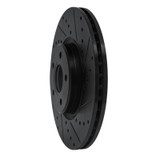 R1 04-19 Ford Transit Connect Front Right Drilled & Slotted Black Brake Rotor