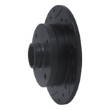 R1 81-85 Mazda RX-7 Rear Left Drilled & Slotted Black Brake Rotor