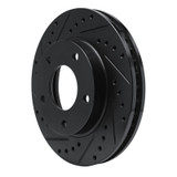 R1 69-78 Cadillac Eldorado Front/Rear Left Drilled & Slotted Black Brake Rotor