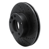 R1 08-18 Mercedes-Benz G500 (USA/Canada) Front Right Drilled & Slotted Black Brake Rotor