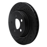 R1 07-12 Dodge Nitro Front Left Drilled & Slotted Black Brake Rotor