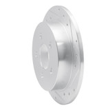 R1 97-05 Buick Regal Rear Right Drilled & Slotted Silver Brake Rotor