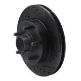 R1 88-91 Chevrolet C1500 Front Right Drilled & Slotted Black Brake Rotor