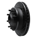 R1 71-95 Chevrolet C20 Pickup Front Right Drilled & Slotted Black Brake Rotor