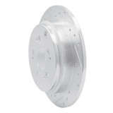 R1 05-10 Honda Odyssey Rear Left Drilled & Slotted Silver Brake Rotor