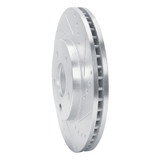 R1 06-11 Chevrolet HHR Front Right Drilled & Slotted Silver Brake Rotor