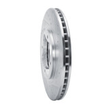 R1 91-97 Acura CL Front Right Drilled & Slotted Silver Brake Rotor