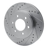 R1 09-09 Ford F-150 RWD Front Left Drilled & Slotted Silver Brake Rotor
