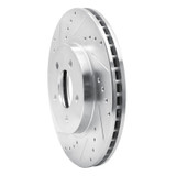 R1 05-12 Ford Escape Front Left Drilled & Slotted Silver Brake Rotor