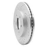 R1 04-08 Ford F-150 4WD Front Left Drilled & Slotted Silver Brake Rotor