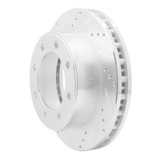 R1 99-05 Ford F-250 4WD (Super Duty) Front Left Drilled & Slotted Silver Brake Rotor