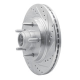 R1 00-04 Ford F-150 RWD Front Right Drilled & Slotted Silver Brake Rotor