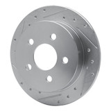 R1 97-05 Buick Century Rear Left Drilled & Slotted Silver Brake Rotor