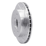 R1 88-91 Chevrolet K1500 Front Right Drilled & Slotted Silver Brake Rotor