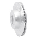 R1 04-10 BMW 530I Front Right Drilled & Slotted Silver Brake Rotor