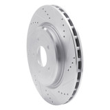 R1 2006-2013 Chevrolet Corvette Rear Right Drilled & Slotted Silver Brake Rotor