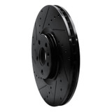 R1 16-26 Polestar Polestar 2 Front Left Drilled & Slotted Black Brake Rotor